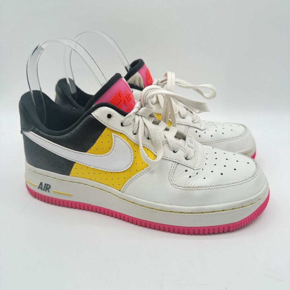 Nike Womens Air Force 1 07 SE Moto AT2583-100 White Pink Running Sneakers Sz 6